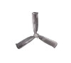 Three-blade propeller with metallic finish.