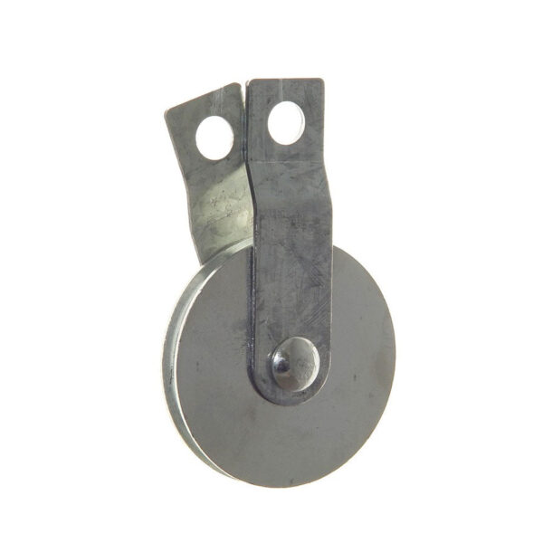 Metal pulley with mounting brackets