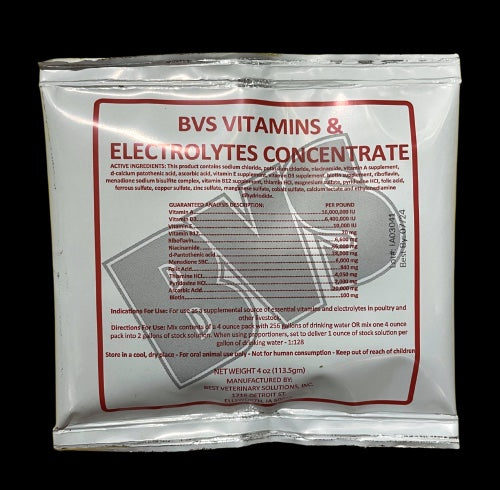 Vitamin and electrolyte concentrate package