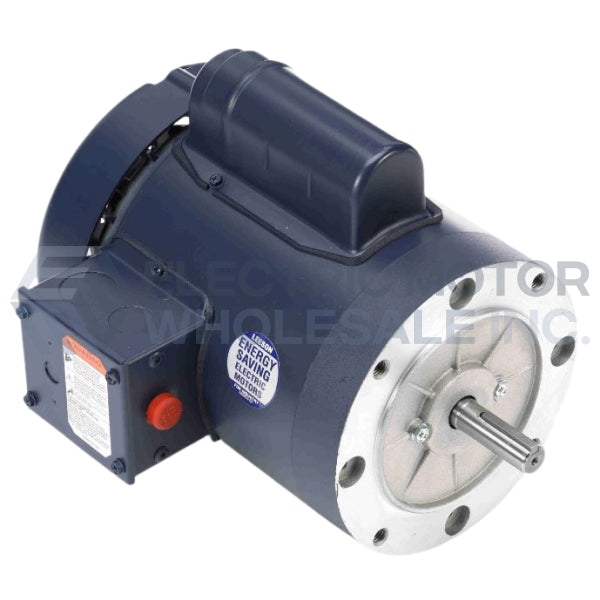 Electric motor with blue casing