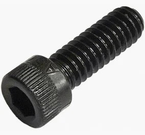 black hex screw with threaded shaft