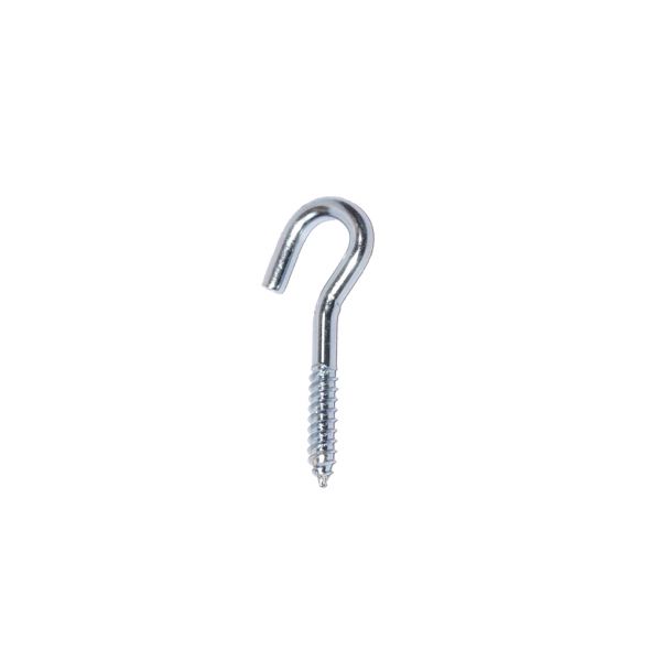 Metal hook with a screw end