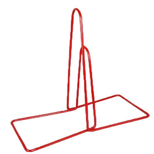 Red metal wire display stand
