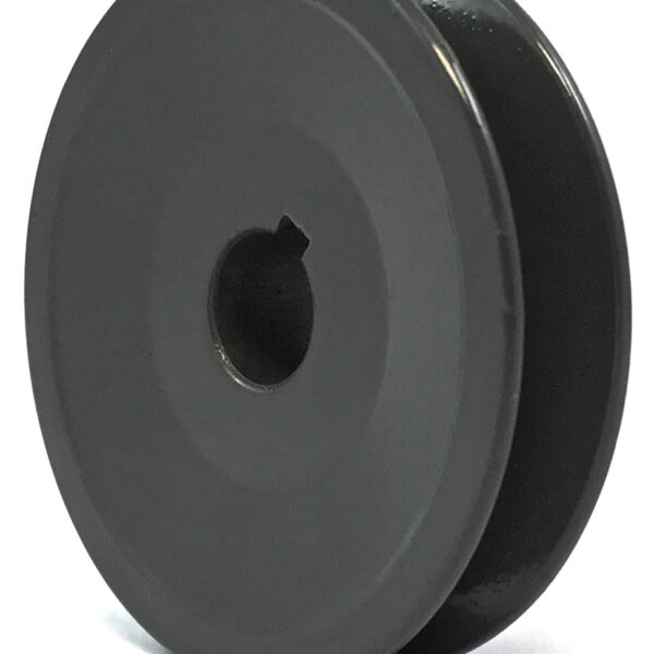 Black circular pulley with hole