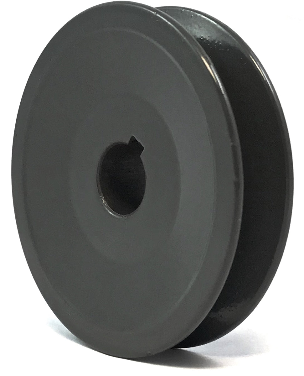Black circular pulley with hole
