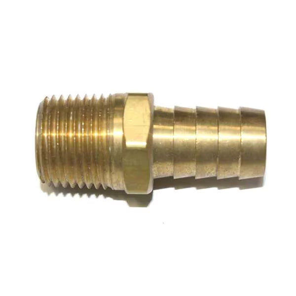 Brass hose fitting with threaded end