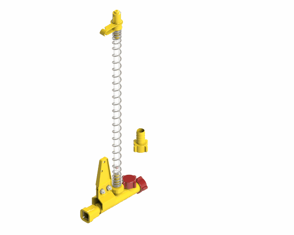 Yellow spring mechanism with detachable parts