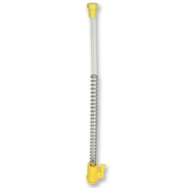 Yellow flexible standpipe with spring