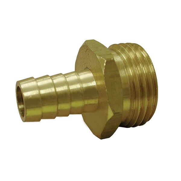 Brass hose fitting with threaded end