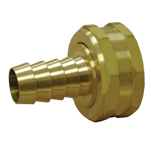 Brass hose fitting with tapered end
