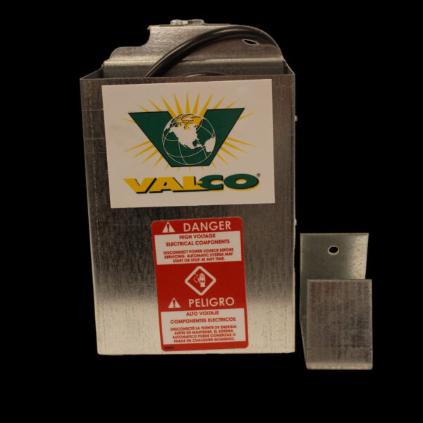 Metal electrical device with warning labels