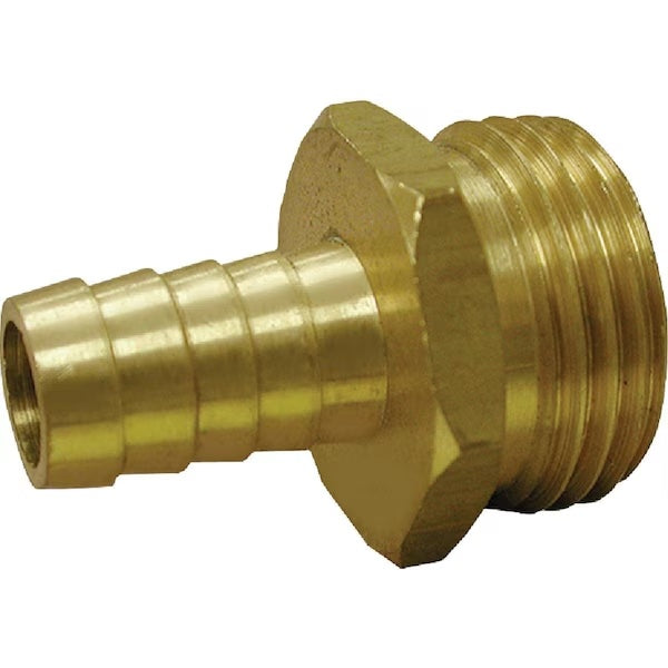 Brass hose fitting with threaded end