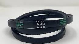 Black rubber belts labeled A 48