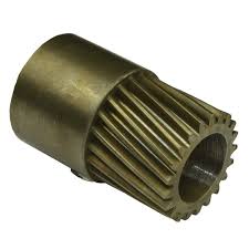 metal gear with ridged surface