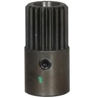 metal gear with splines and hole