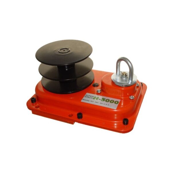 Ceiling winch with dual pulleys design