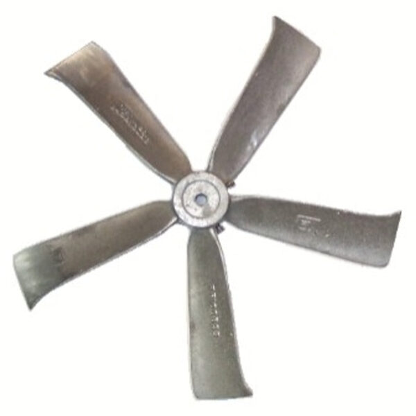 Metal fan blade with five blades