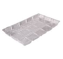 Empty aluminum foil baking tray