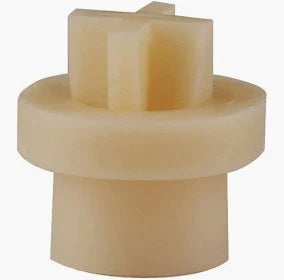 Cream-colored mechanical component with ridges