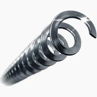 Metal spiral resembling a spring