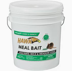 Hawk meal bait for pest control