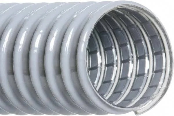 Gray flexible corrugated hose pipe