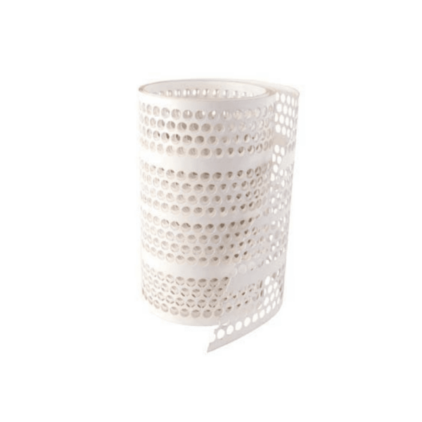 White perforated roll of material