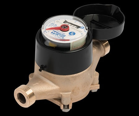 Water meter with dial and cover