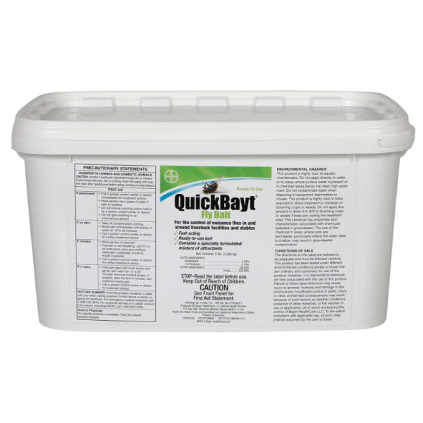 Container of QuickBayt fly bait