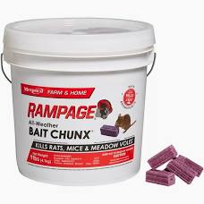 Rodent bait in a bucket