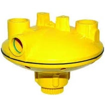 Yellow circular gas regulator component