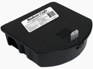 Black rodent bait station container