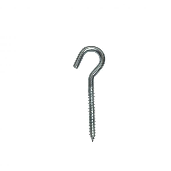 Metal hook screw with spiral shaft